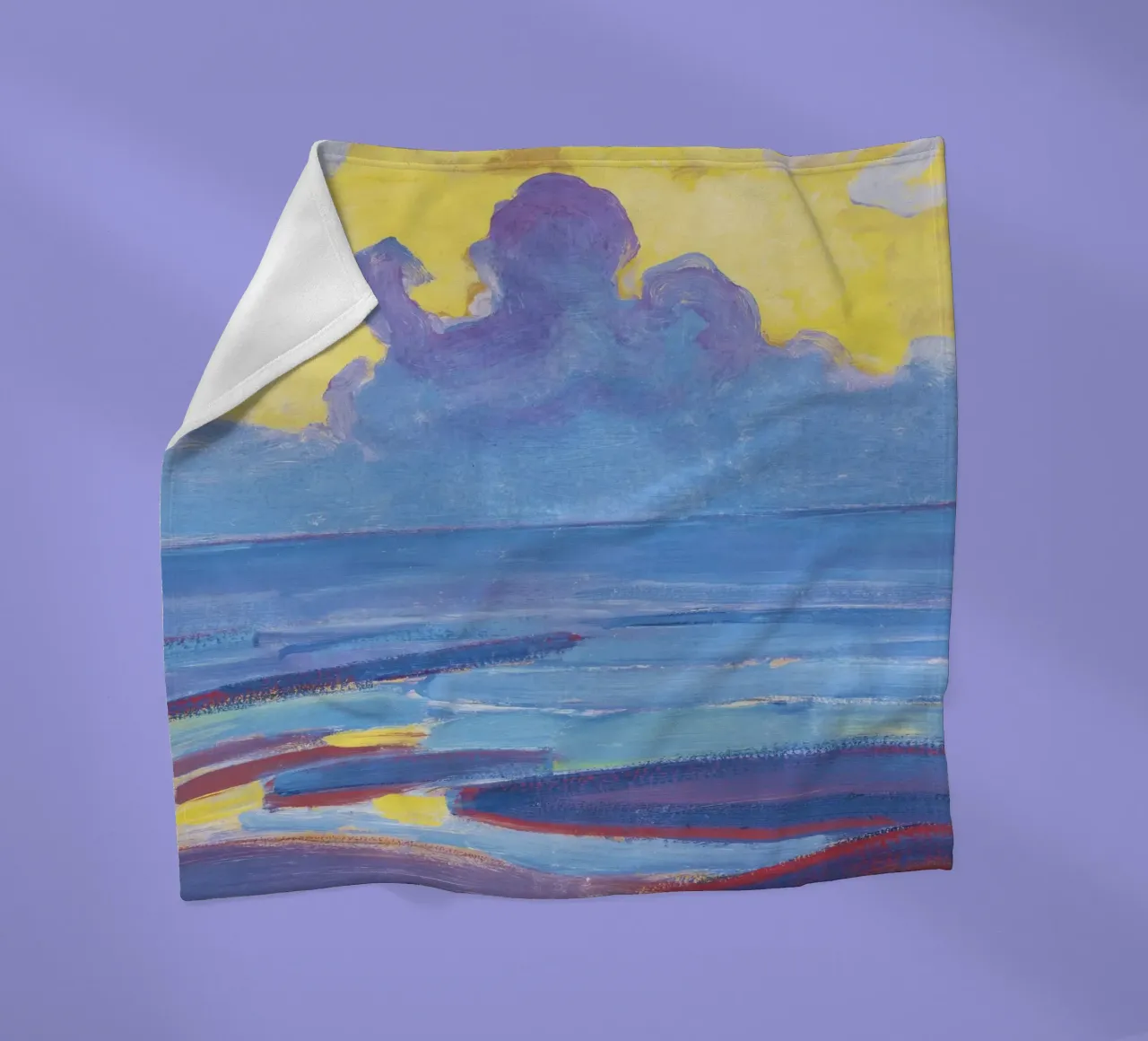 In riva al mare (1909) di Piet Mondrian coperta in pile da Venus Art