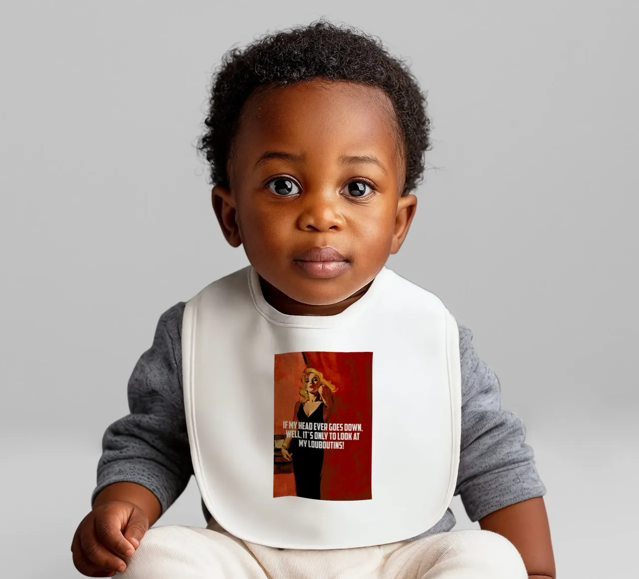 If My Head Ever Goes Down baby bib by Gallery Print and Art Limited