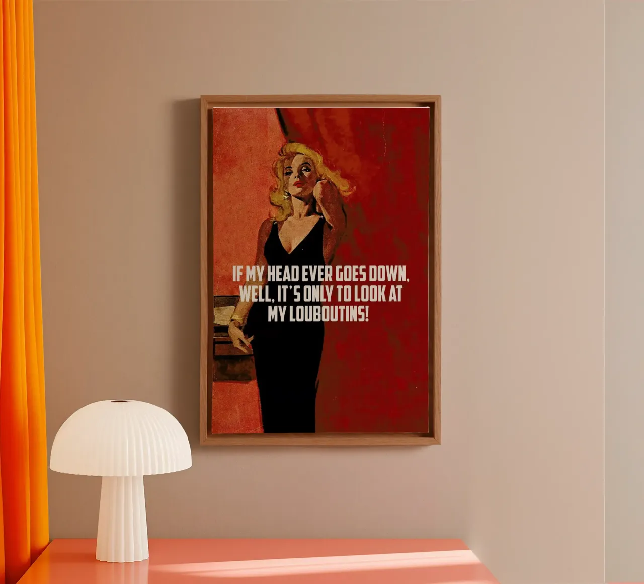 If My Head Ever Goes Down tela con Cornice a cassetta da Gallery Print and Art Limited