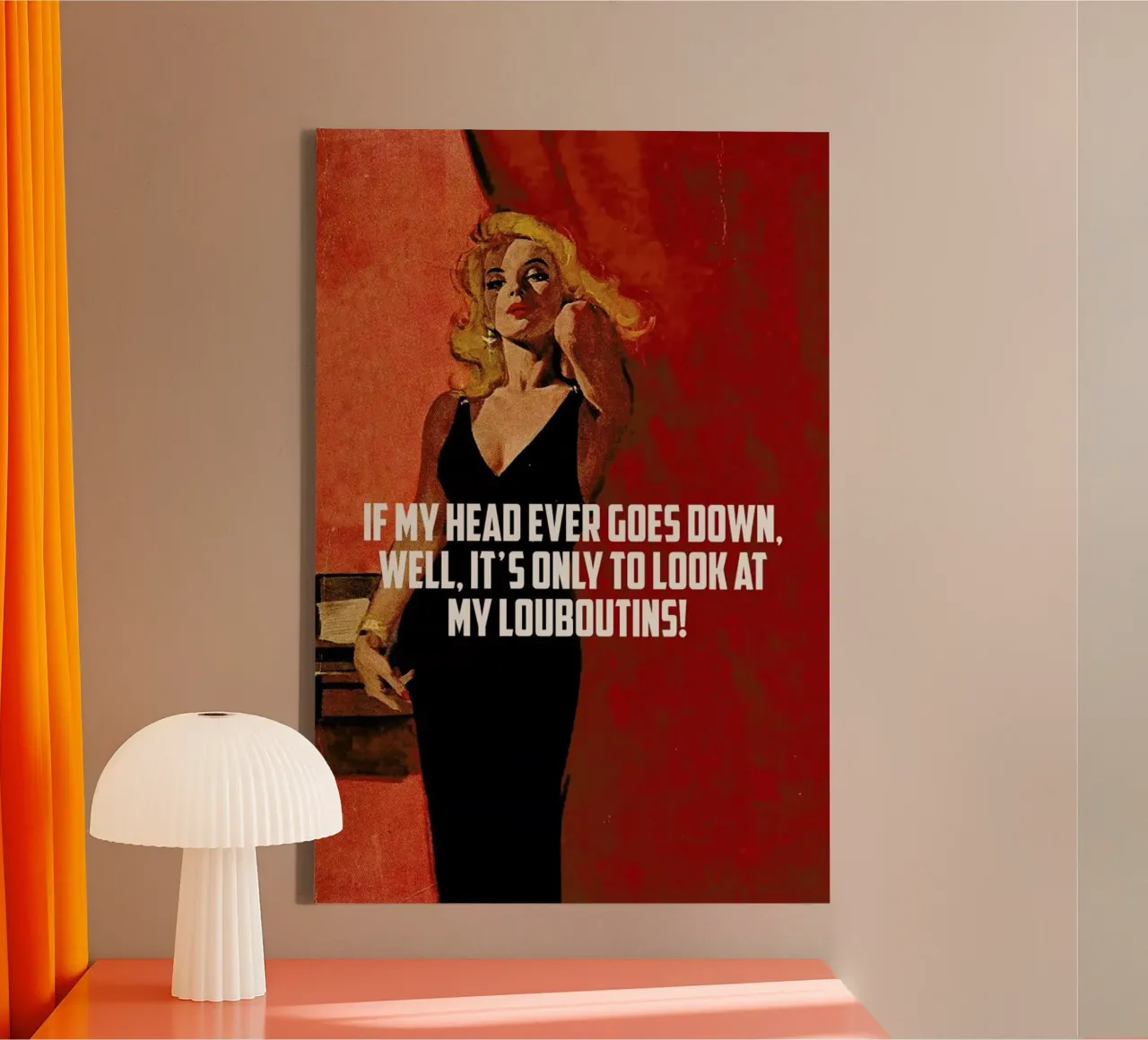 If My Head Ever Goes Down tela con Cornice a cassetta da Gallery Print and Art Limited
