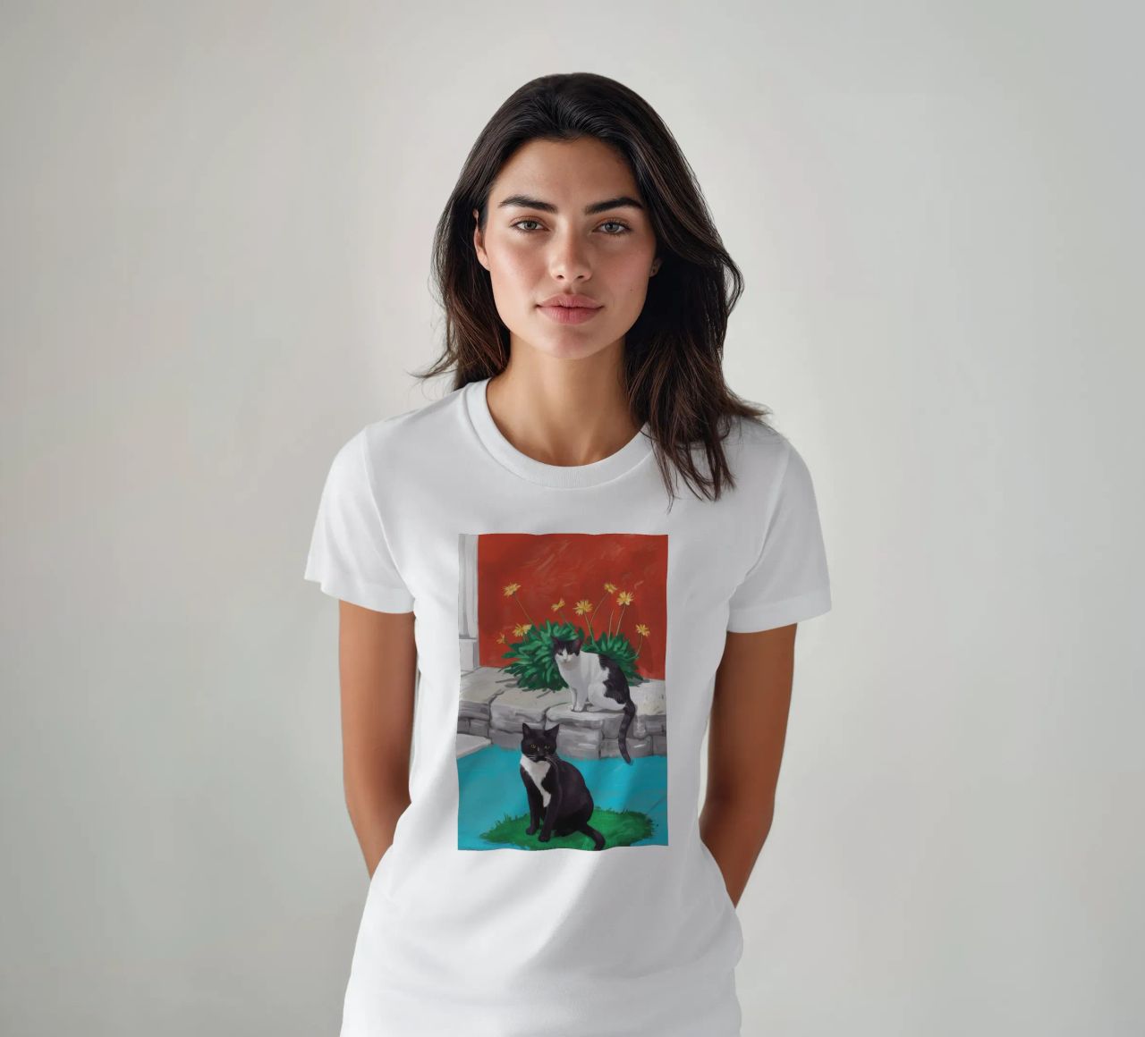 Tuxedo Bloom Perch t-shirt da Lumi Eyes
