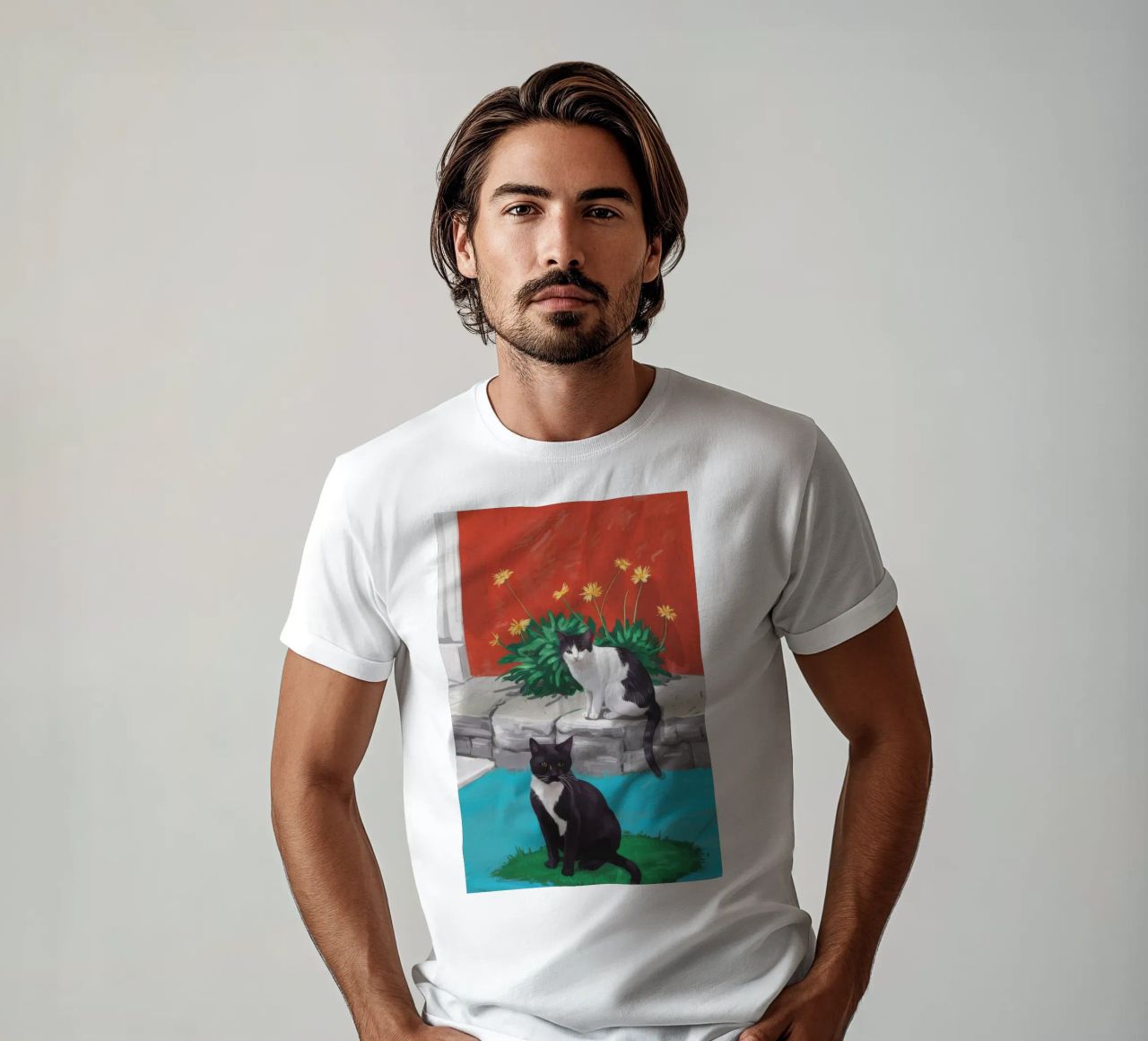 Tuxedo Bloom Perch t-shirt da Lumi Eyes