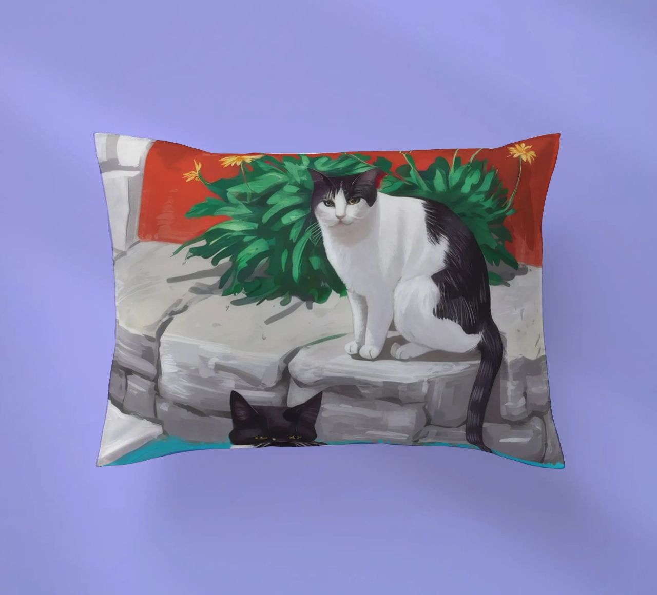 Tuxedo Bloom Perch cuscino da Lumi Eyes
