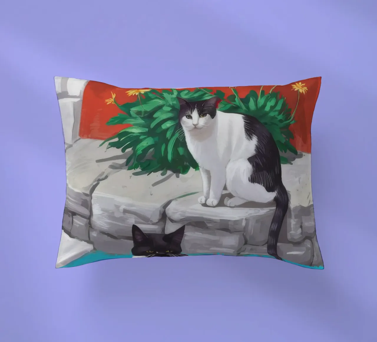 Tuxedo Bloom Perch cuscino da Lumi Eyes