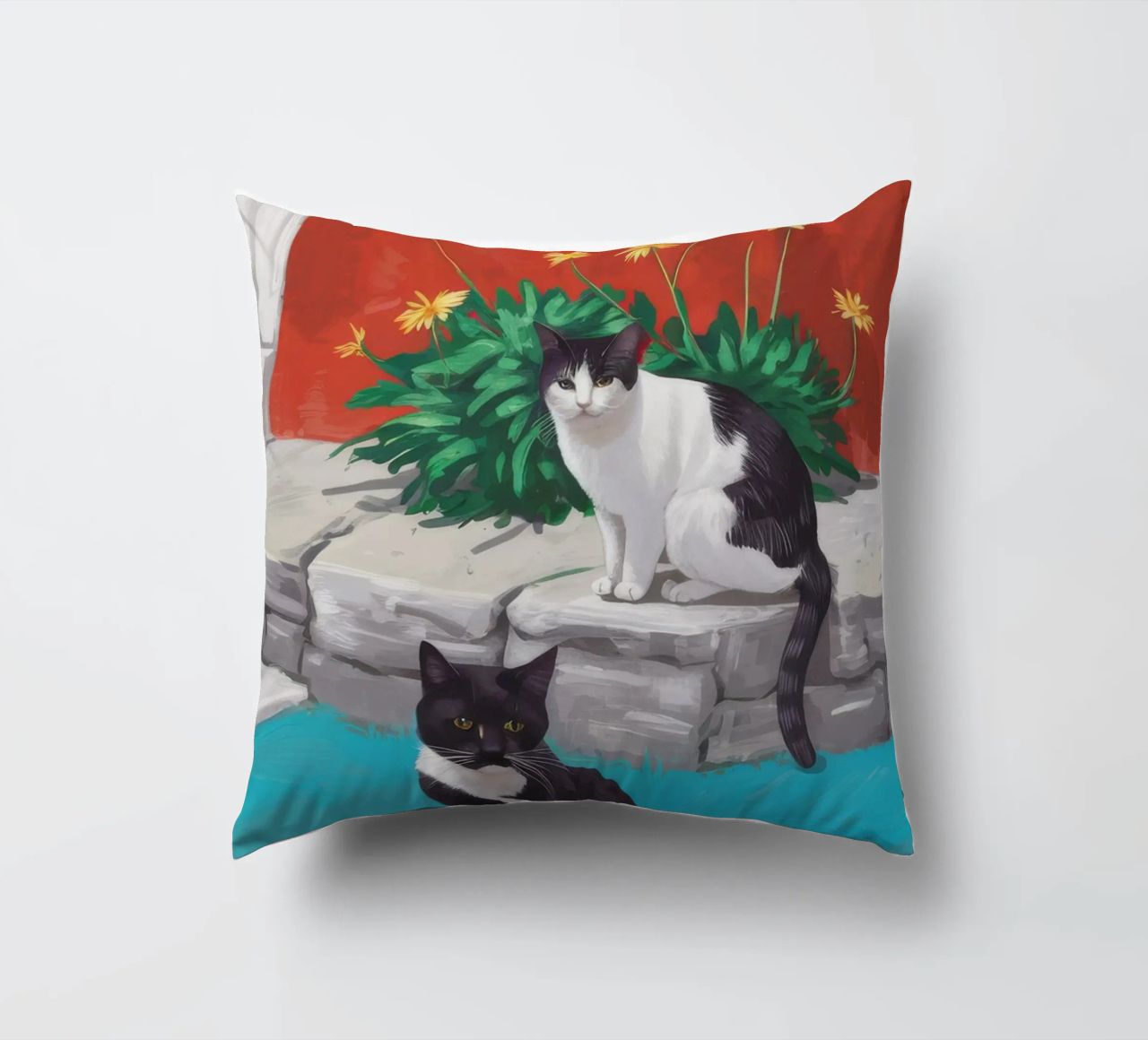 Tuxedo Bloom Perch cuscino da Lumi Eyes