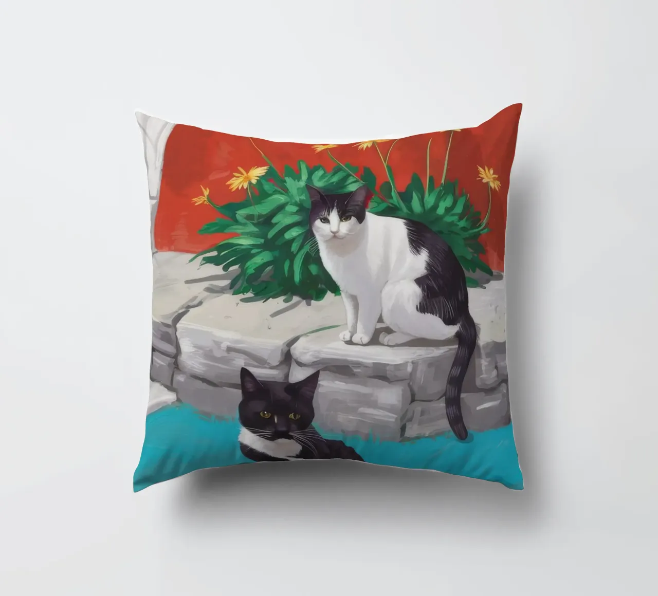 Tuxedo Bloom Perch cuscino da Lumi Eyes