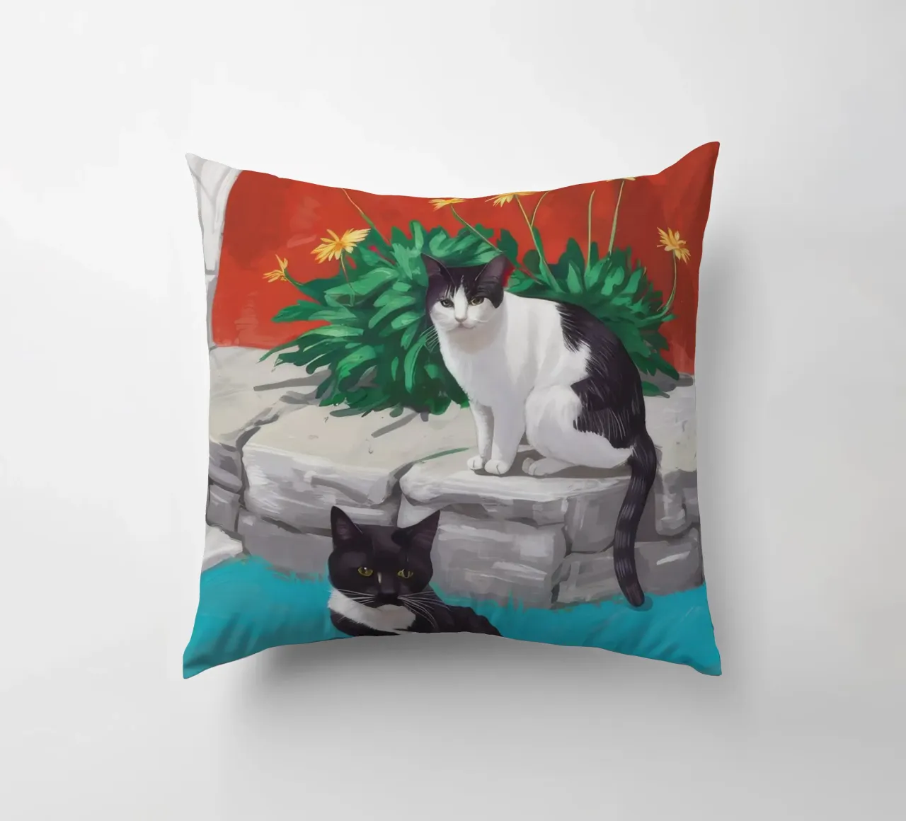 Tuxedo Bloom Perch cuscino da Lumi Eyes