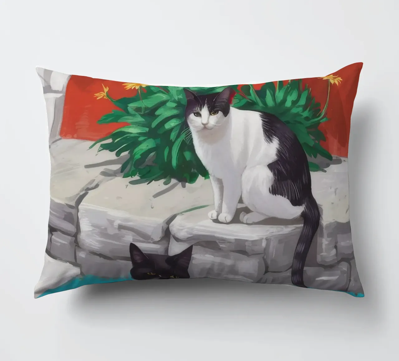 Tuxedo Bloom Perch cuscino da Lumi Eyes