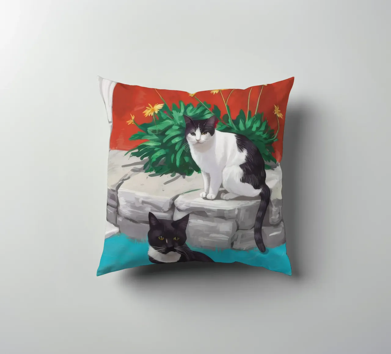 Tuxedo Bloom Perch cuscino da Lumi Eyes