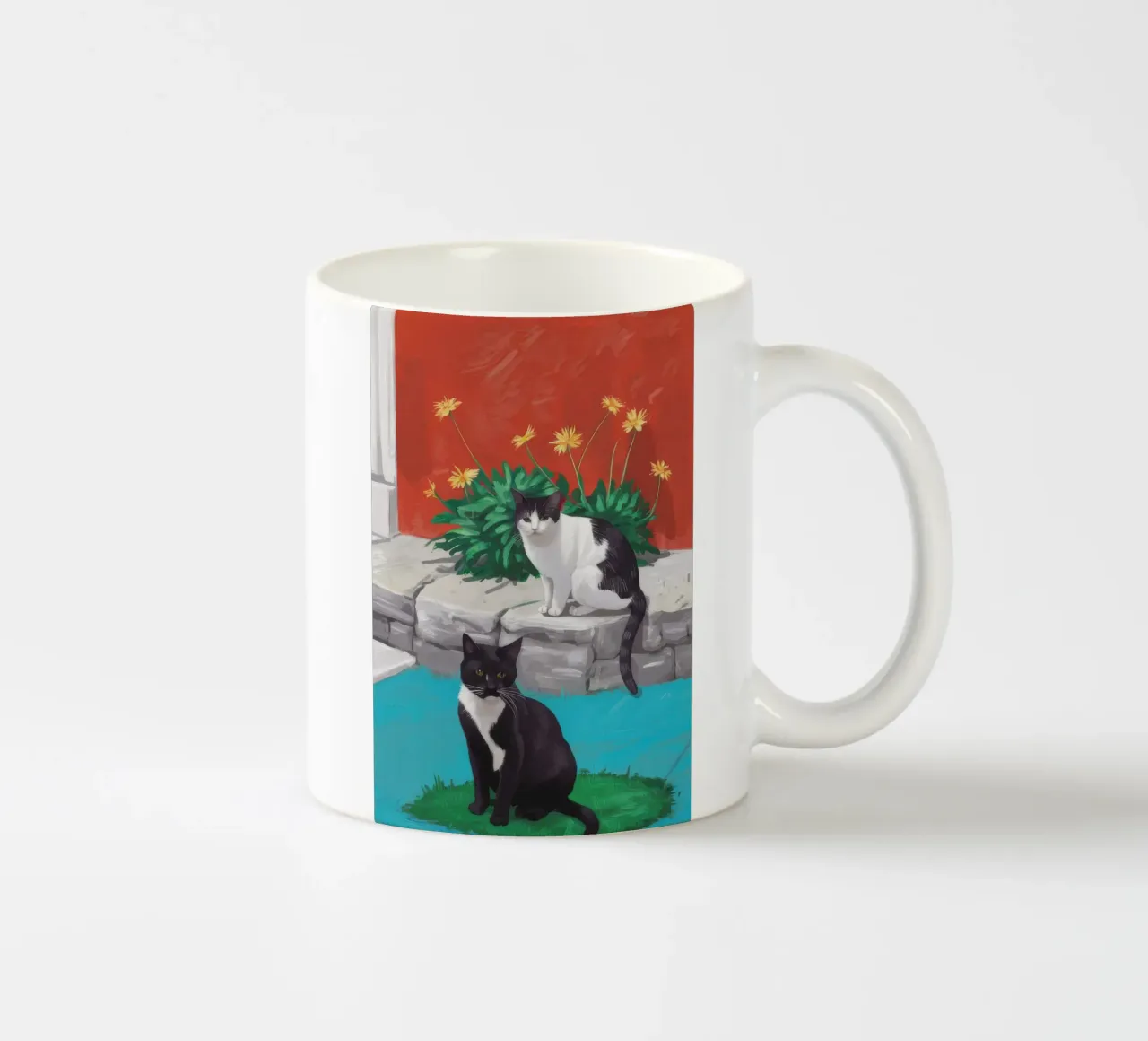 Perche Tuxedo Bloom mug en céramique de Lumi Eyes