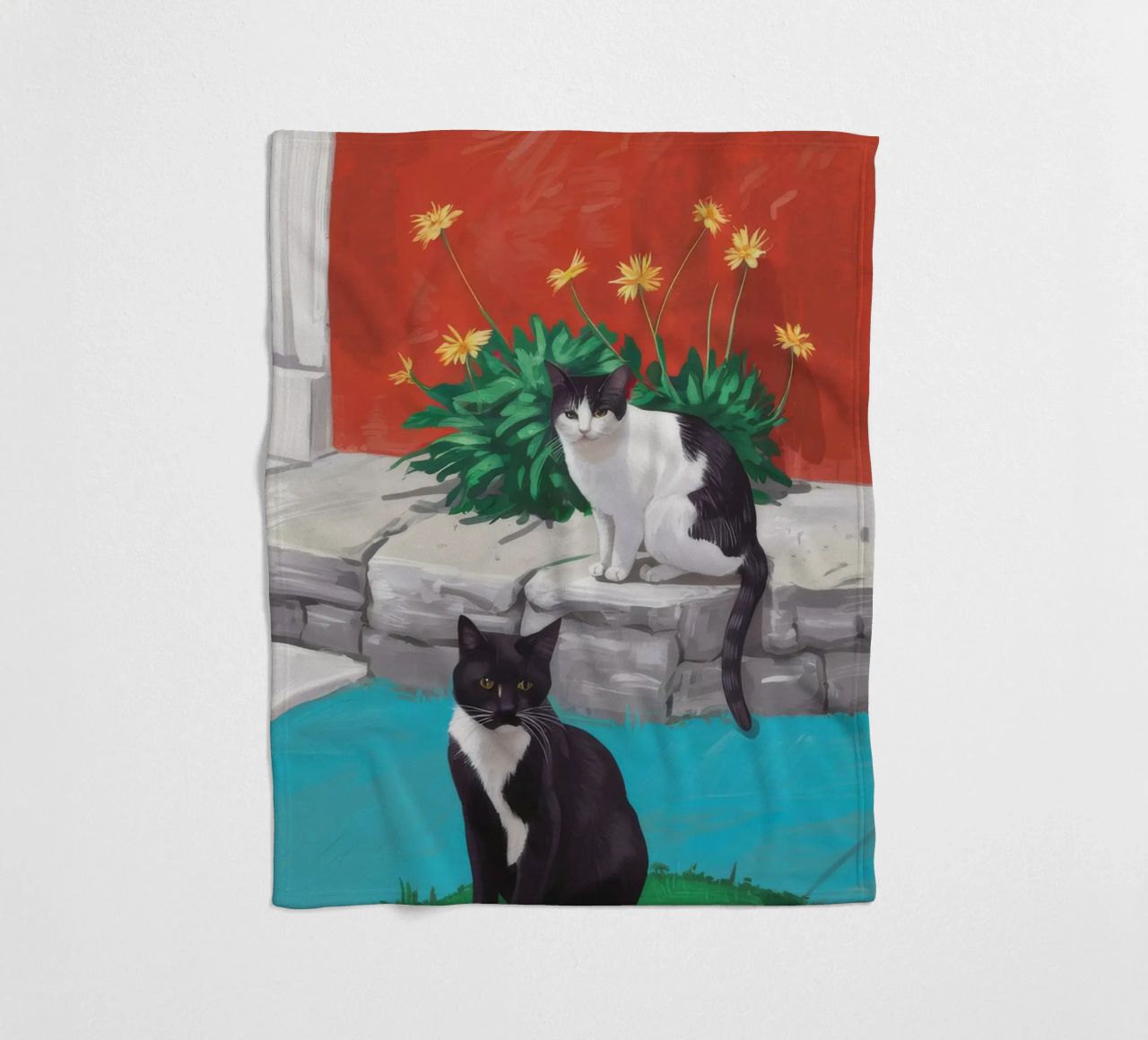 Tuxedo Bloom Perch coperta in pile da Lumi Eyes