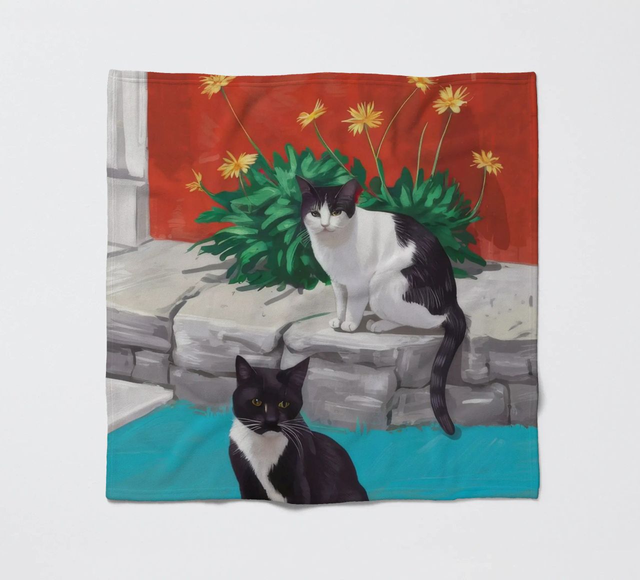 Tuxedo Bloom Perch coperta in pile da Lumi Eyes