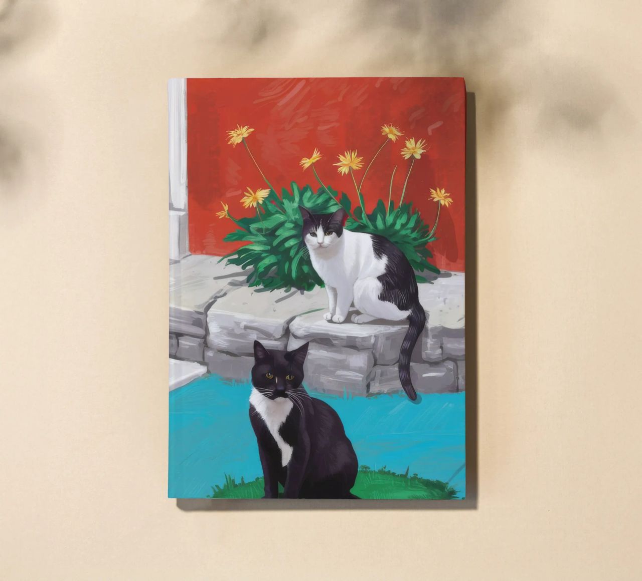Tuxedo Bloom Perch notebook by Lumi Eyes