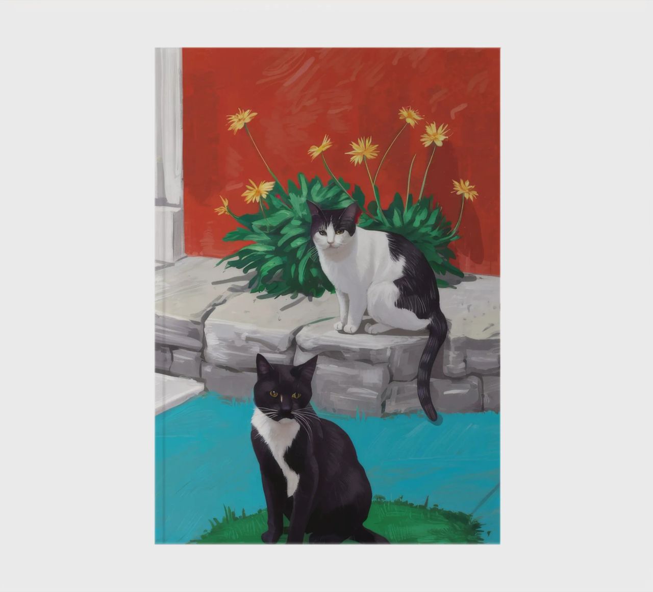 Tuxedo Bloom Perch notebook by Lumi Eyes