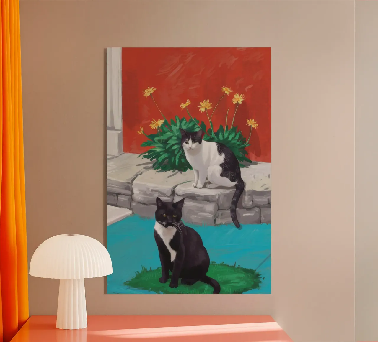 Tuxedo Bloom Perch plexiglass da Lumi Eyes