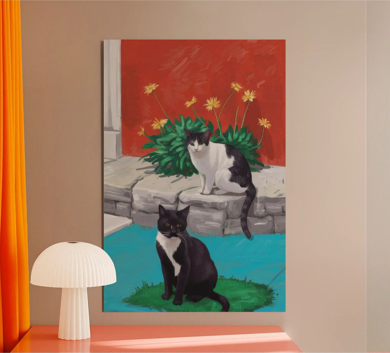 Tuxedo Bloom Perch alluminio dibond da Lumi Eyes