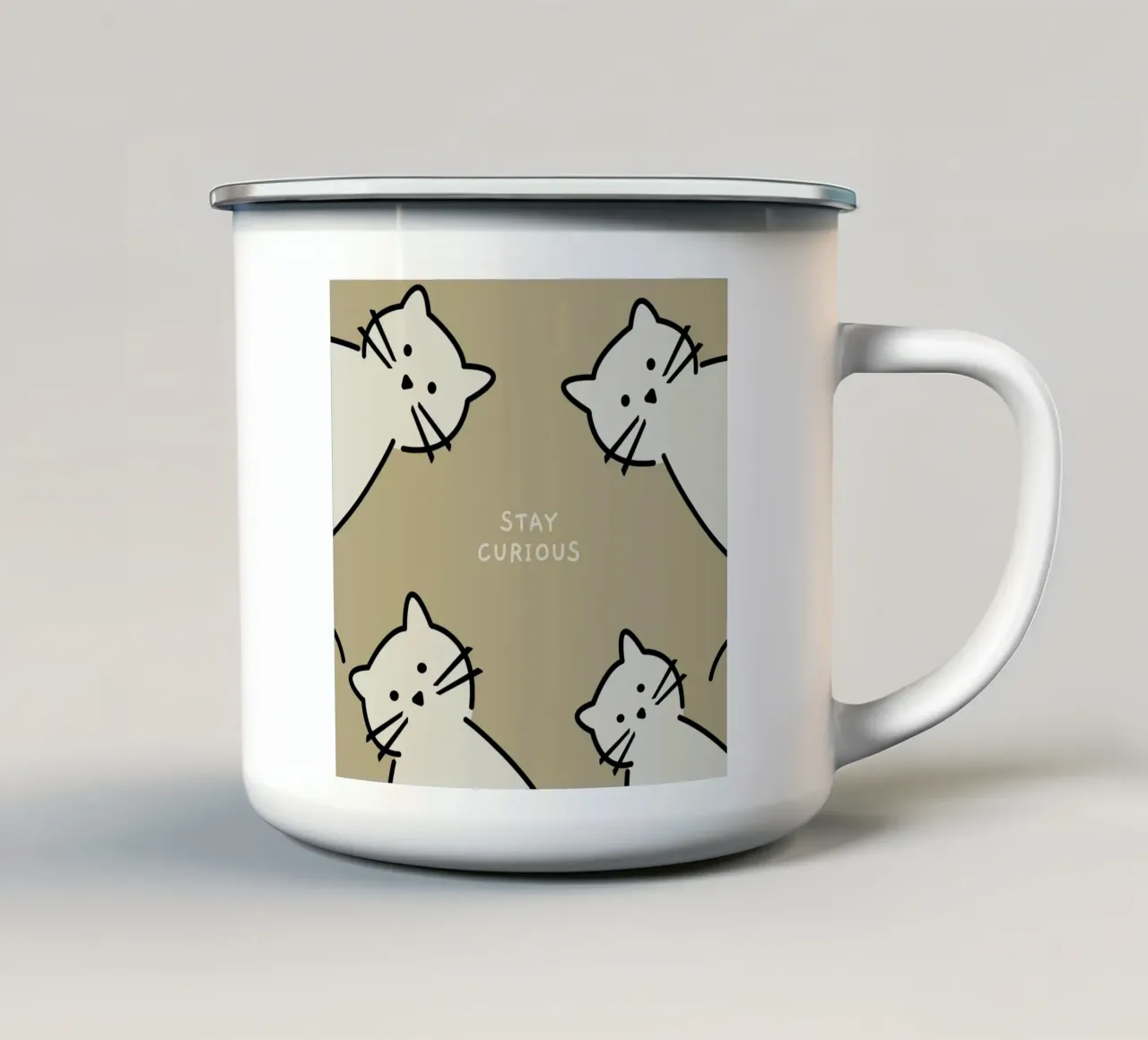 Curious Cats tazza in smalto da Dharma