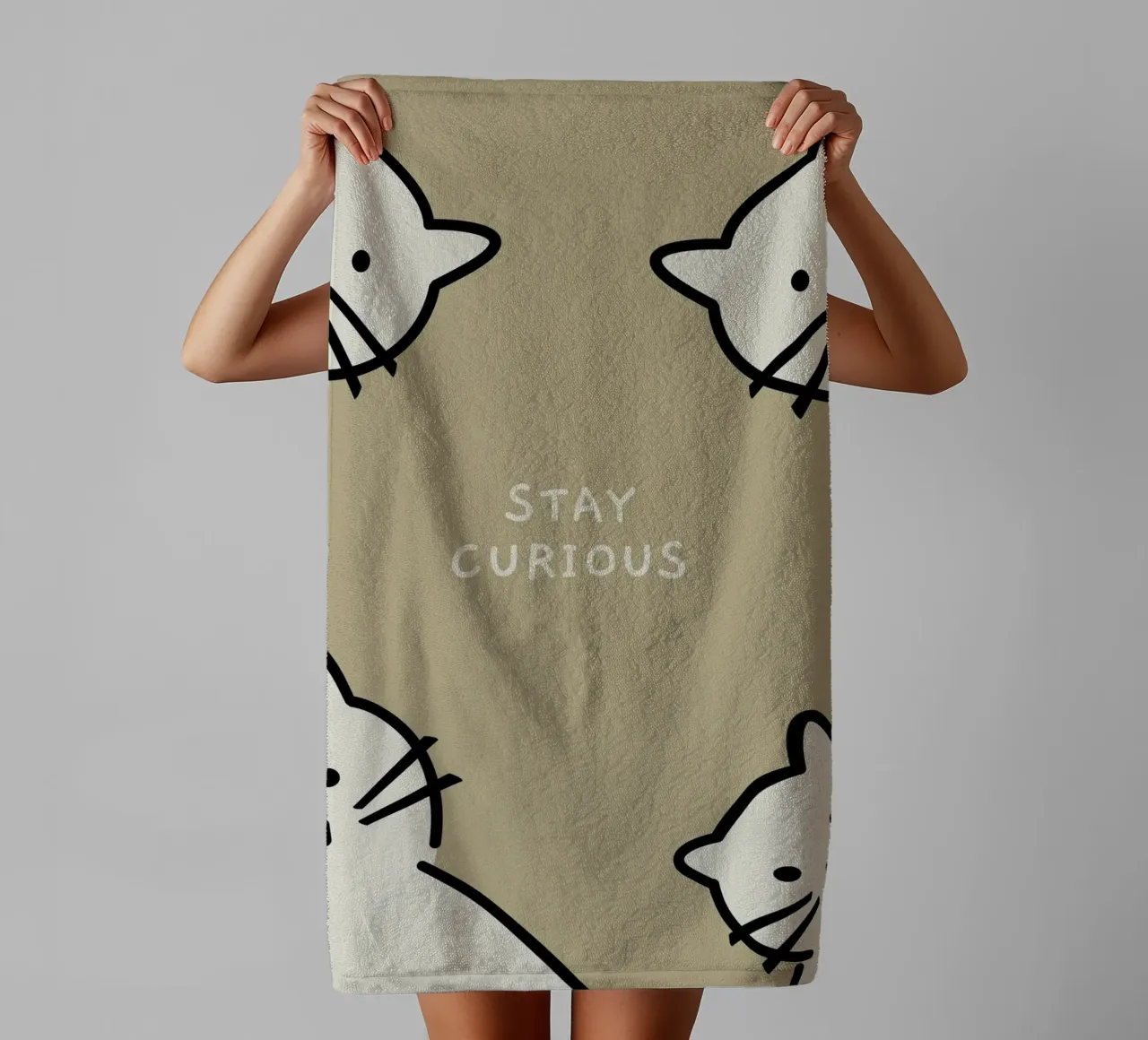 Curious Cats asciugamano da bagno da Dharma
