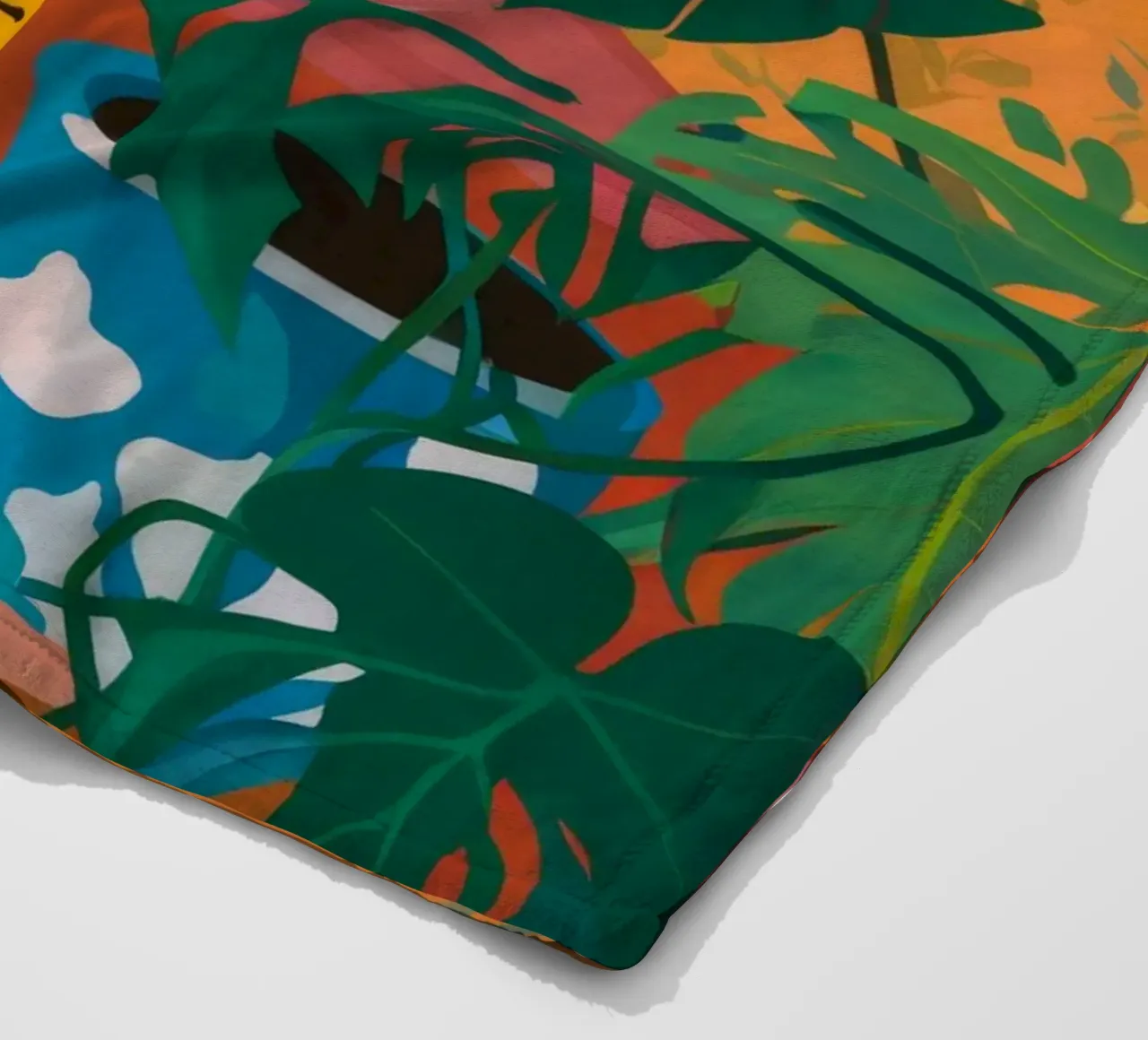 Sunset Plant Sill fleece blanket by Paez Harmony