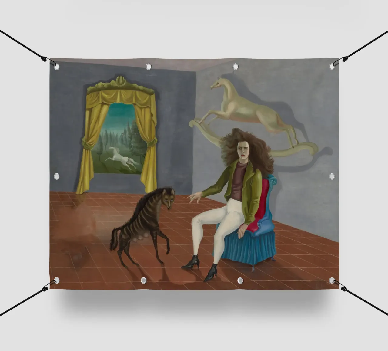 Autoritratto di Leonora Carrington telo in pvc da Kunze Gallery