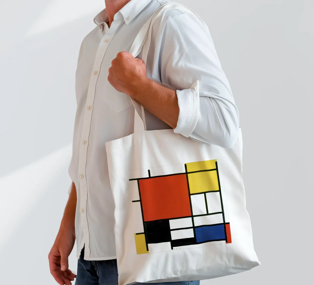 Composition with Red, Yellow, Blue, and Black by Piet Mondri tote bag by Venus Art
