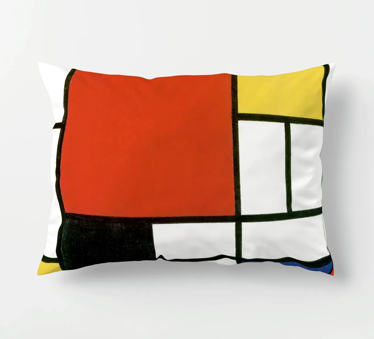 Composizione con rosso, giallo, blu e nero di Piet Mondri cuscino da Venus Art
