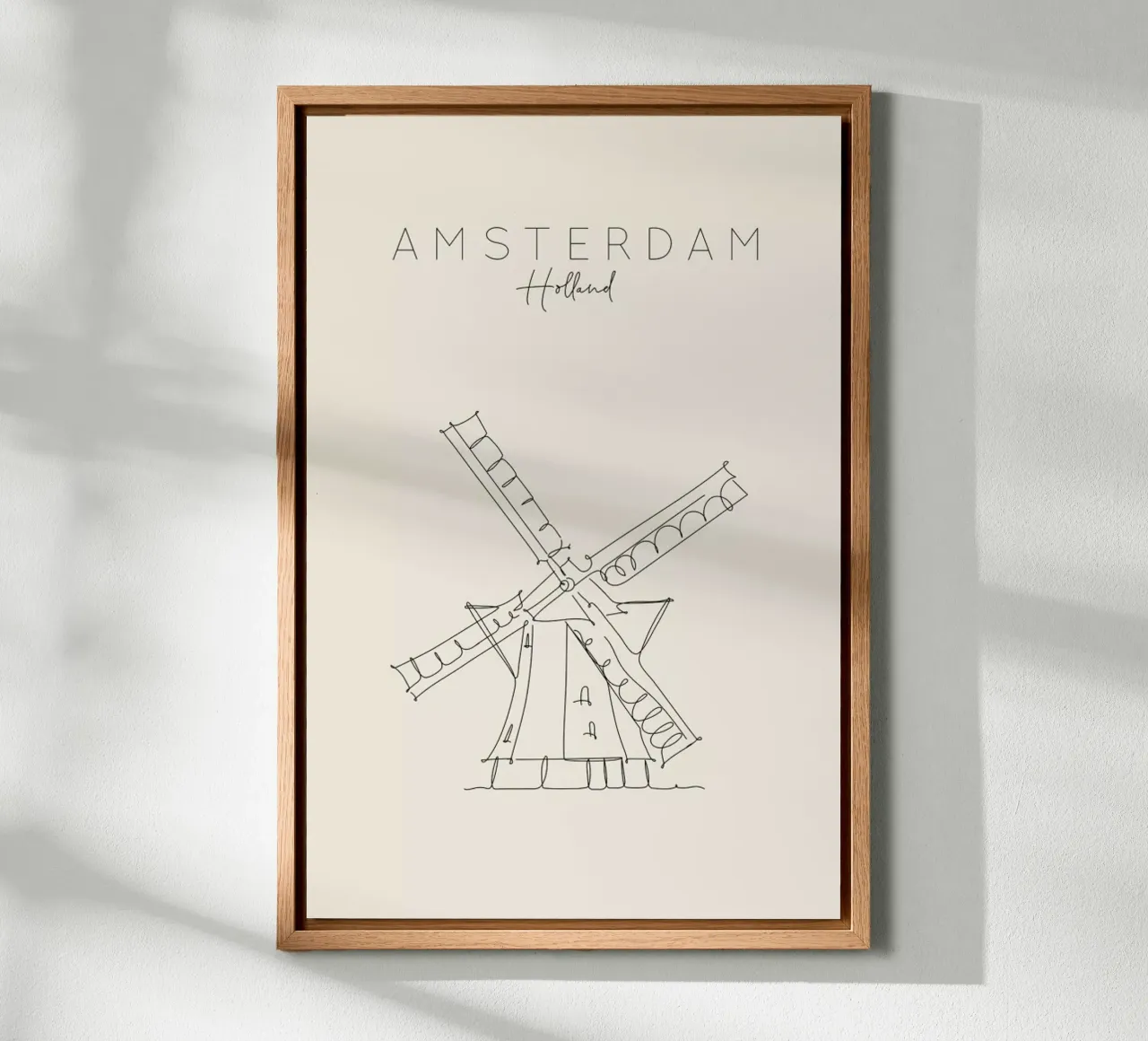 Amsterdam tela con Cornice a cassetta da The Cartography Collection
