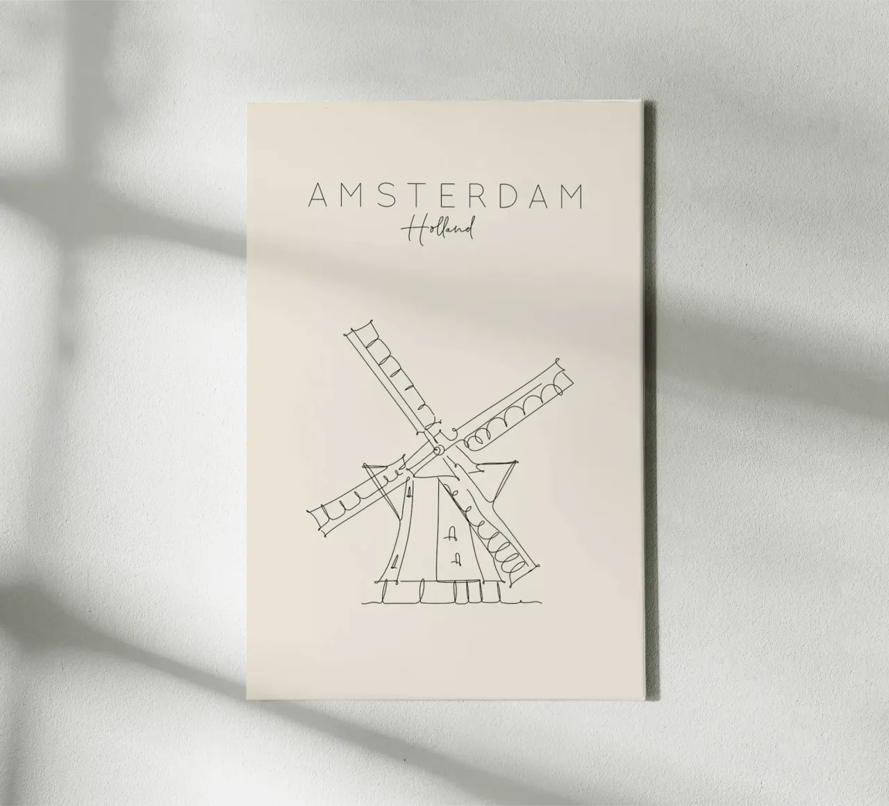 Amsterdam tela con Cornice a cassetta da The Cartography Collection
