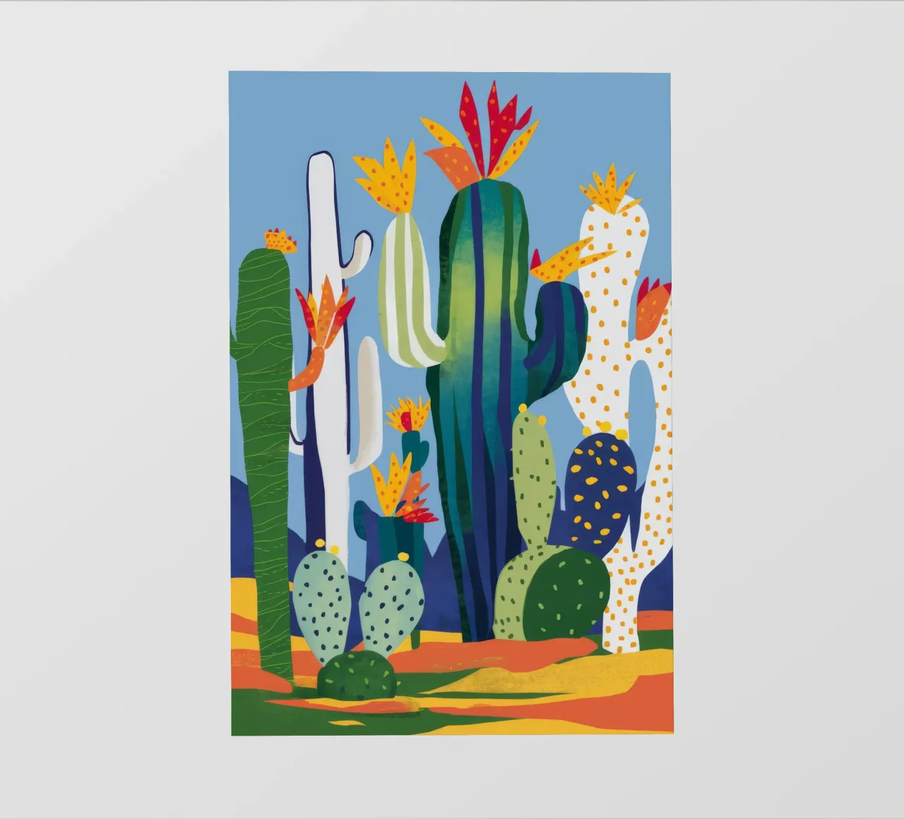 Cactus del deserto in fiore pellicola backlit da Paez Harmony