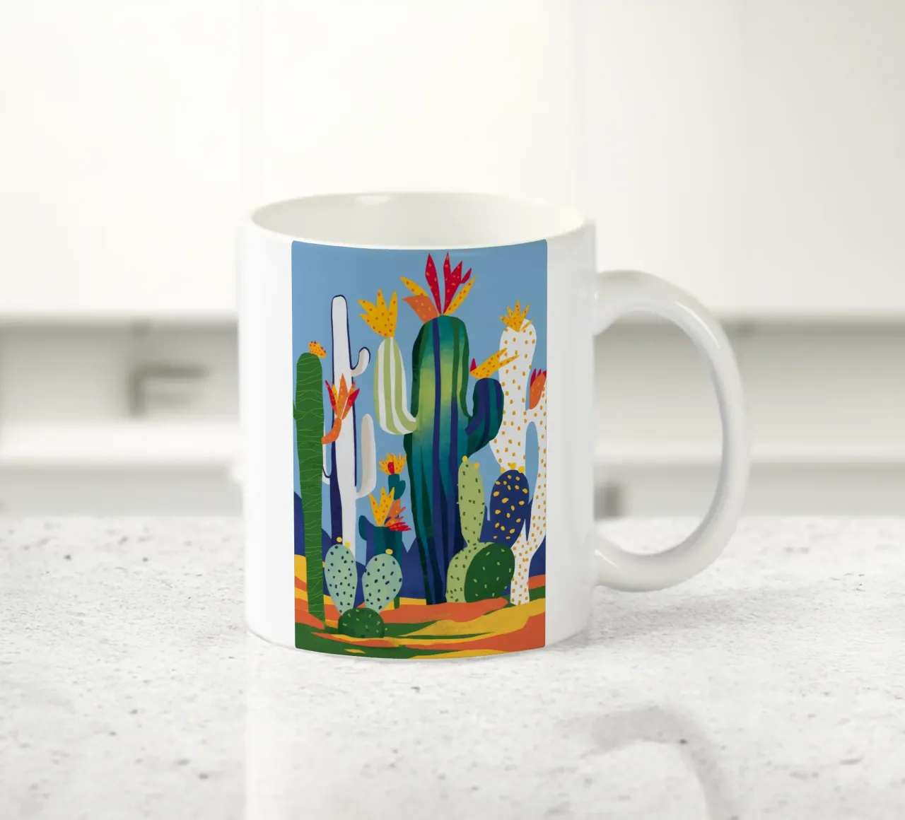 Cactus del deserto in fiore tazza in ceramica da Paez Harmony