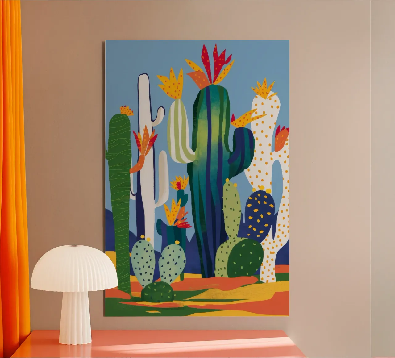 Cactus del deserto in fiore pannello forex da Paez Harmony