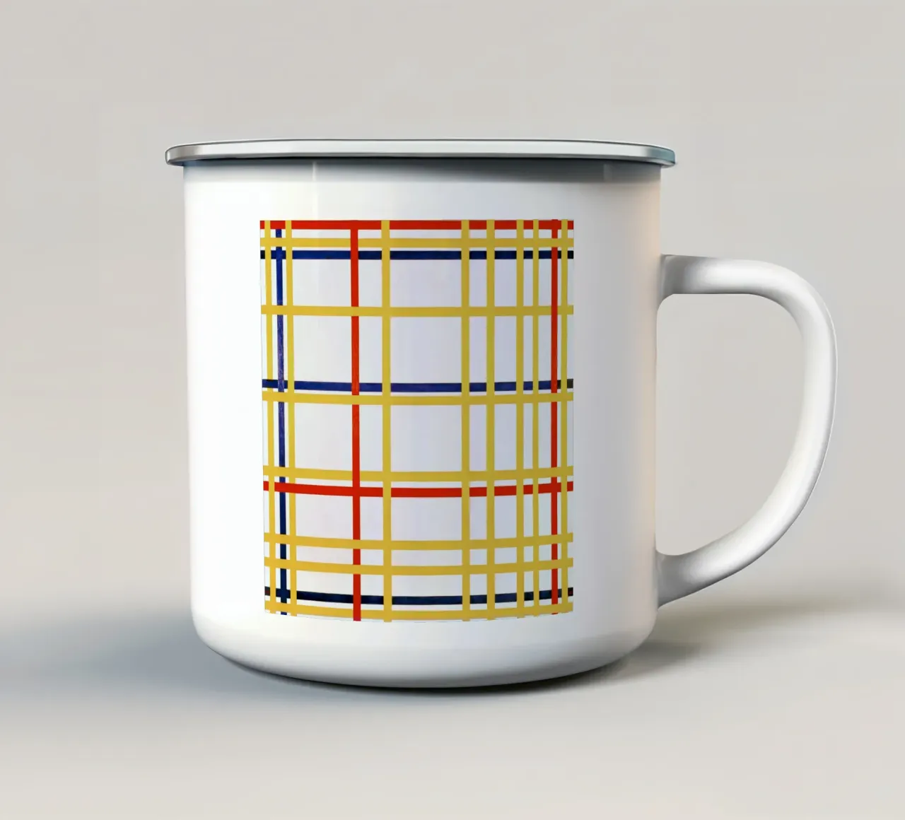 New York City I (1942) di Piet Mondrian tazza in smalto da Venus Art