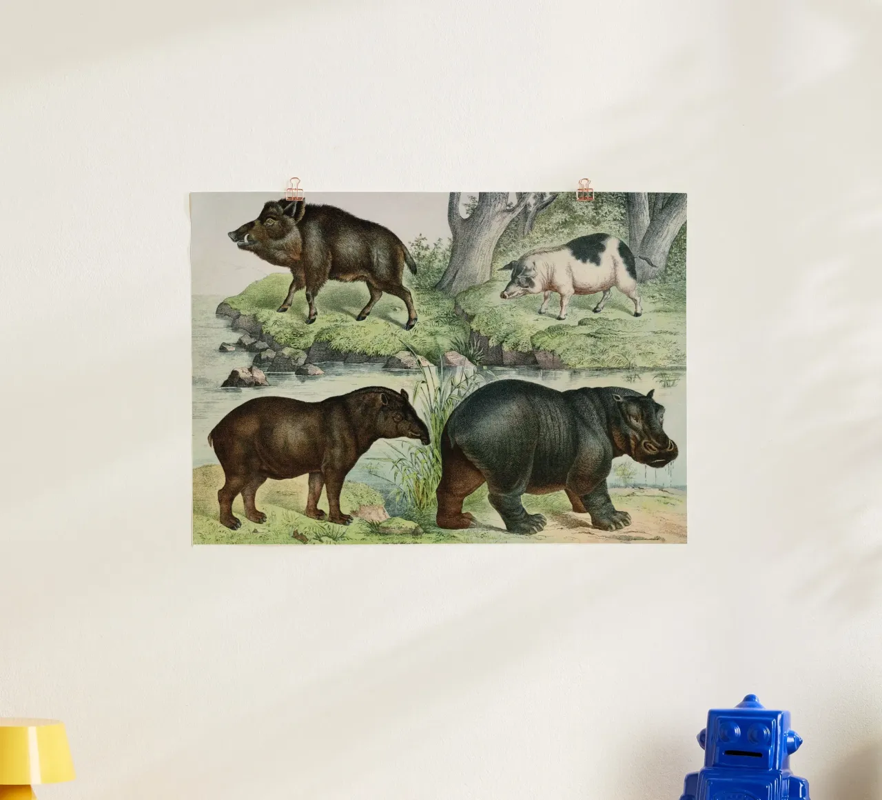 Vintage Schubert 3 Huftiere 17 poster da Vintage Print Collection