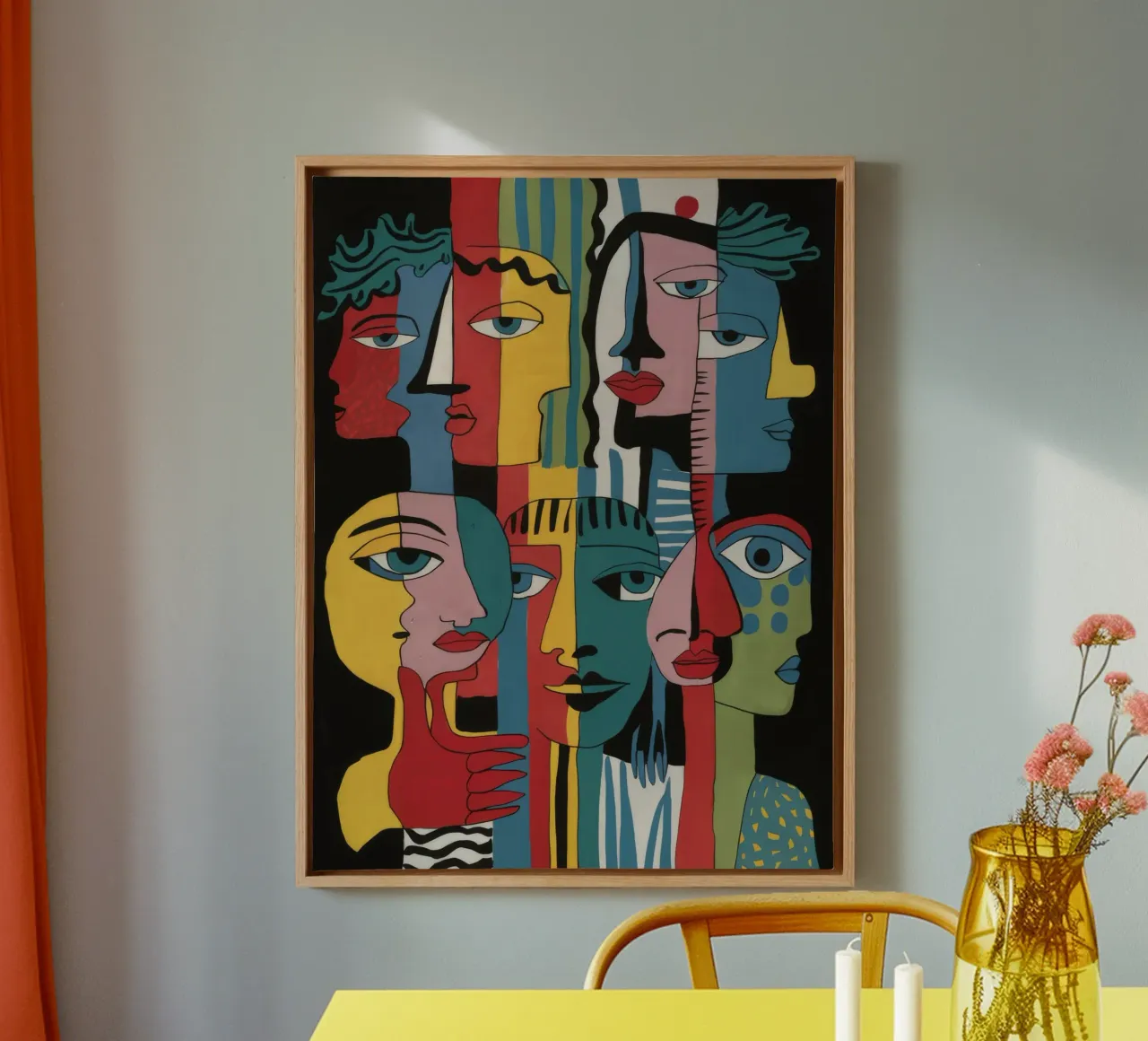 Cubist Face Set canvas by Lumi Eyes