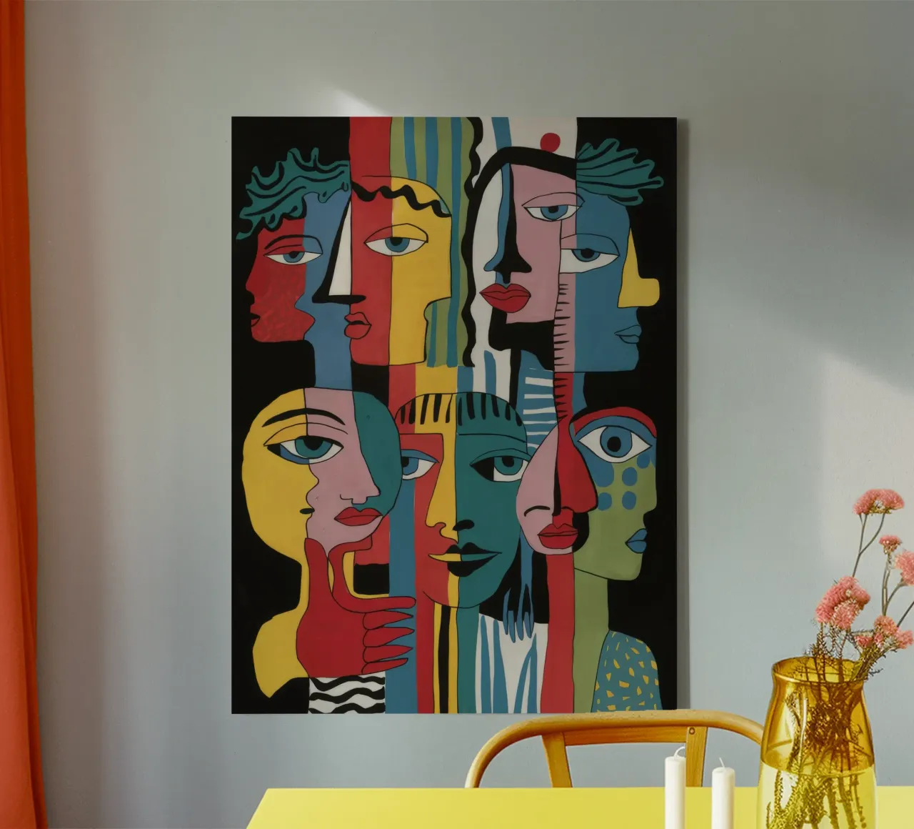 Cubist Face Set canvas by Lumi Eyes