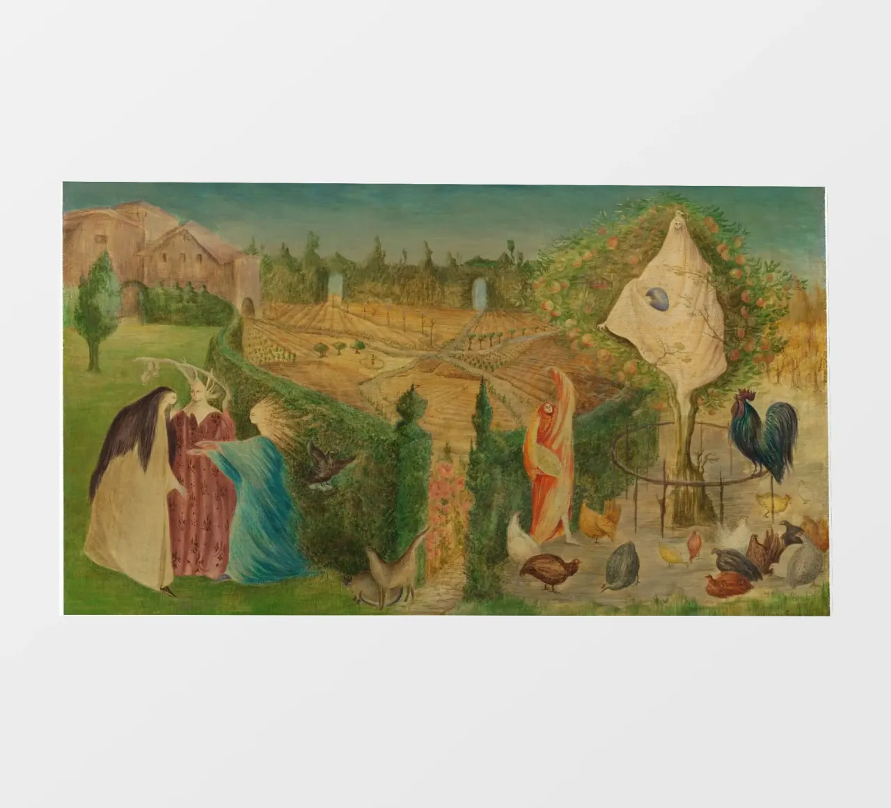 Leonora Carrington L'orto sull'Eyot telo in pvc da Kunze Gallery