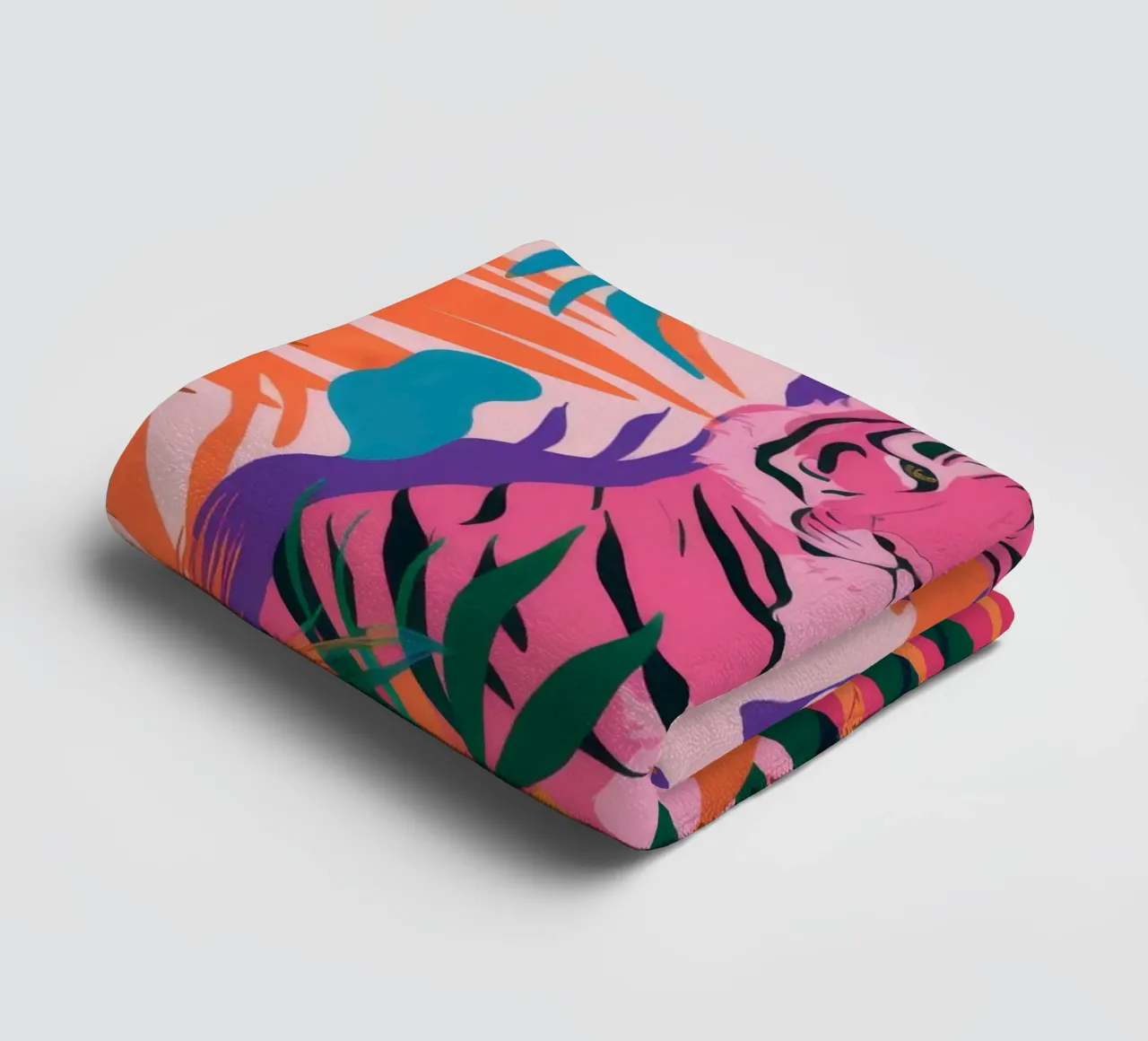 Tiger's Jungle Gaze towel by Paez Harmony