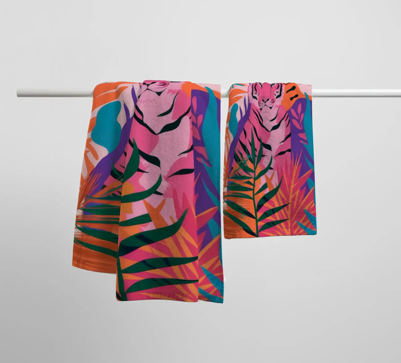 Tiger's Jungle Gaze towel by Paez Harmony