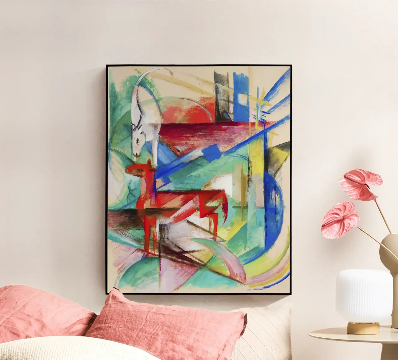 Paesaggio con animali (1913) di Franz Marc plexiglass da Art History