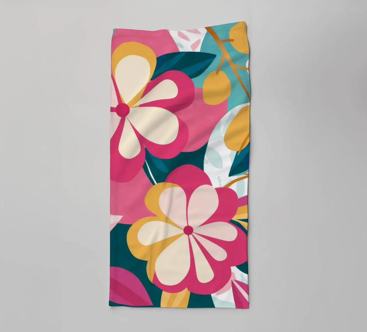Abstracte bloembladwerveling badhanddoek van Paez Harmony