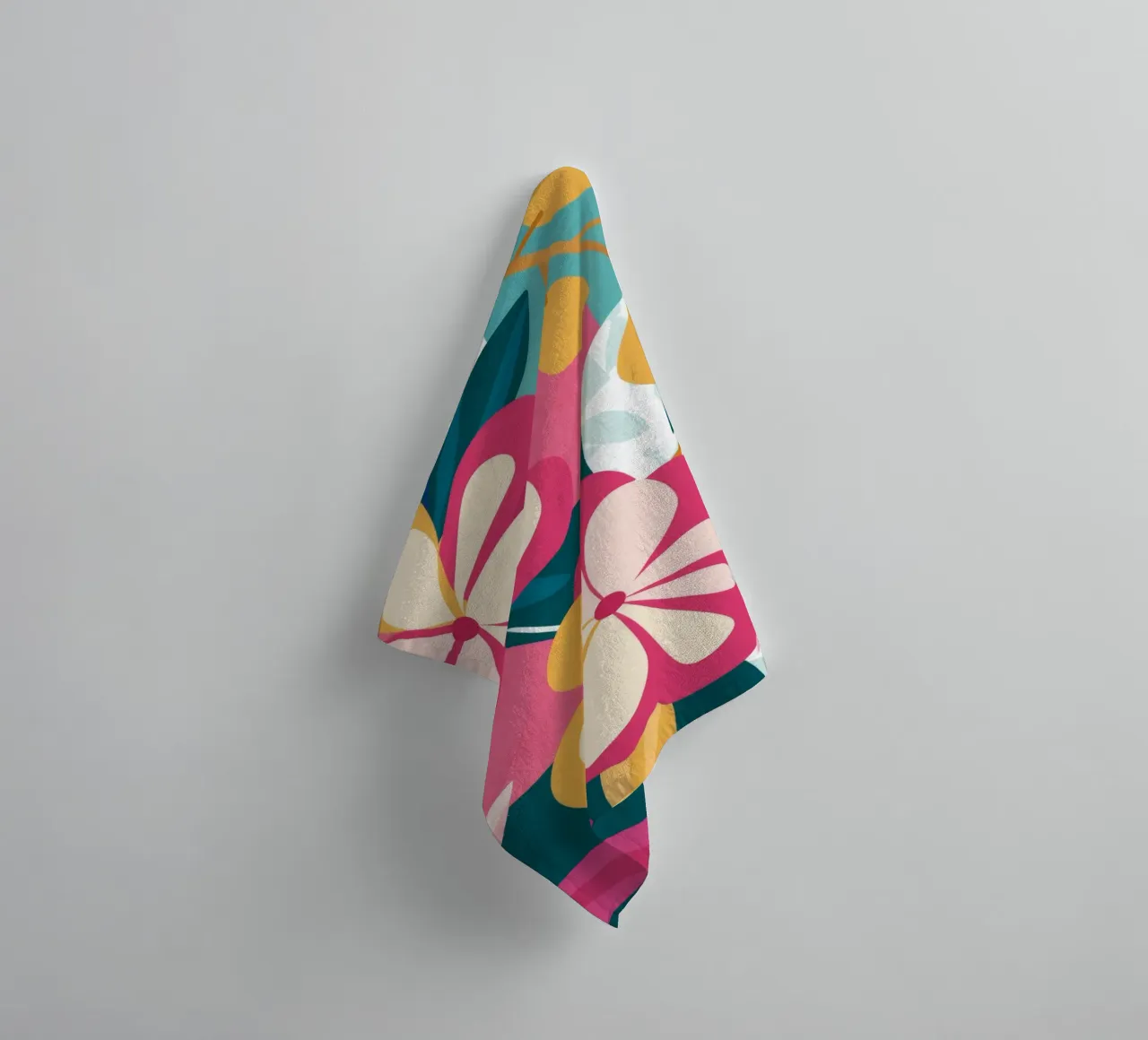 Abstracte bloembladwerveling badhanddoek van Paez Harmony