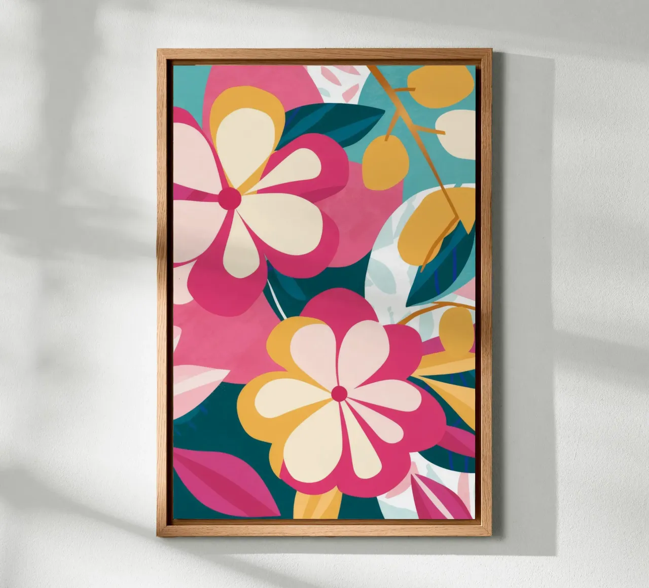 Abstracte bloembladwerveling canvas van Paez Harmony