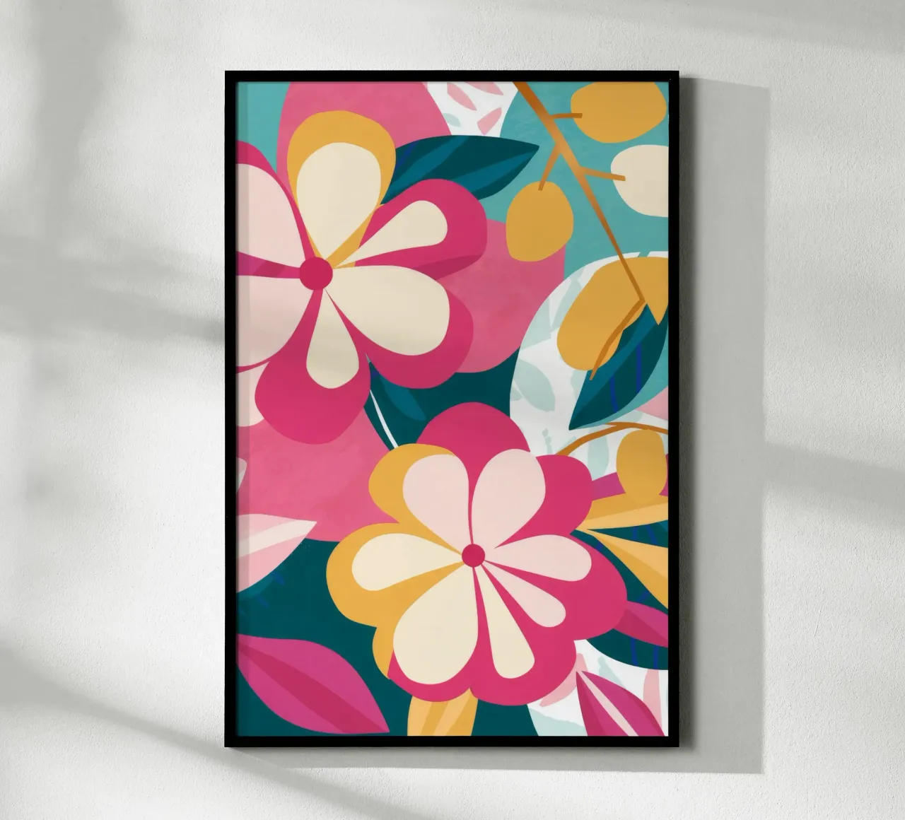Abstracte bloembladwerveling hahnemühle van Paez Harmony