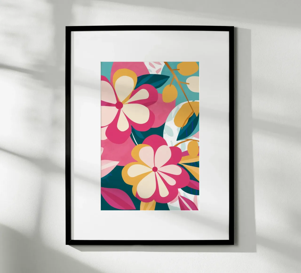 Abstracte bloembladwerveling hahnemühle van Paez Harmony