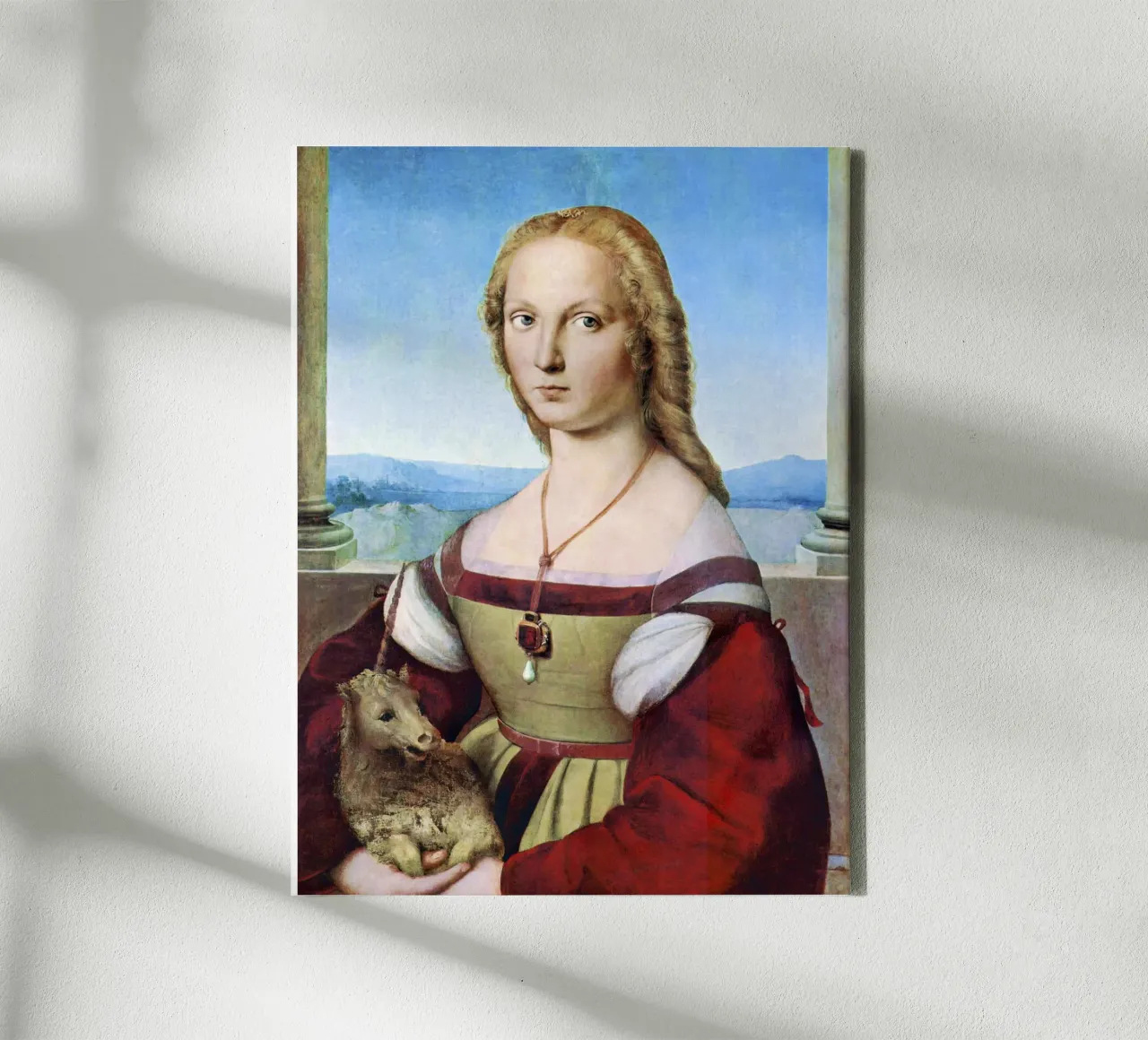 Joven con unicornio (1506) de Rafael lienzo de Venus Art