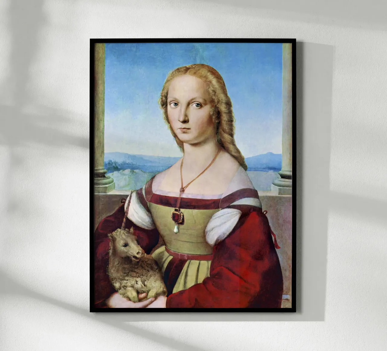 Joven con unicornio (1506) de Rafael hahnemühle de Venus Art