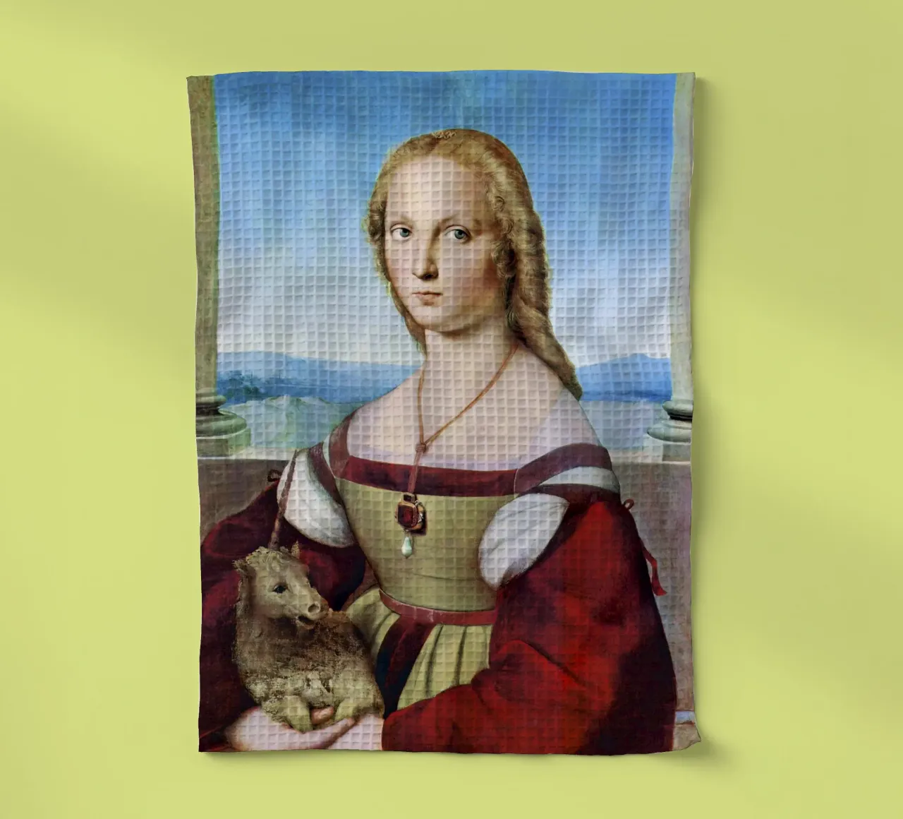 Jeune femme à la licorne (1506) par Raphaël torchon de Venus Art