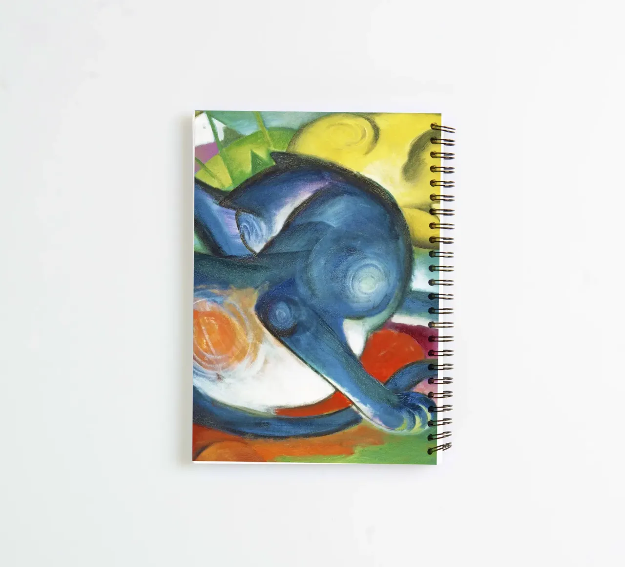 Deux chats, bleu et jaune (1912) de Franz Marc carnet à spirale de Art History