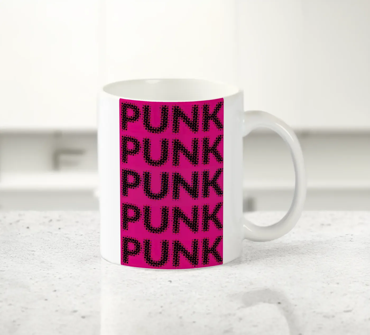 Punk ceramic mug by Shot By Clint