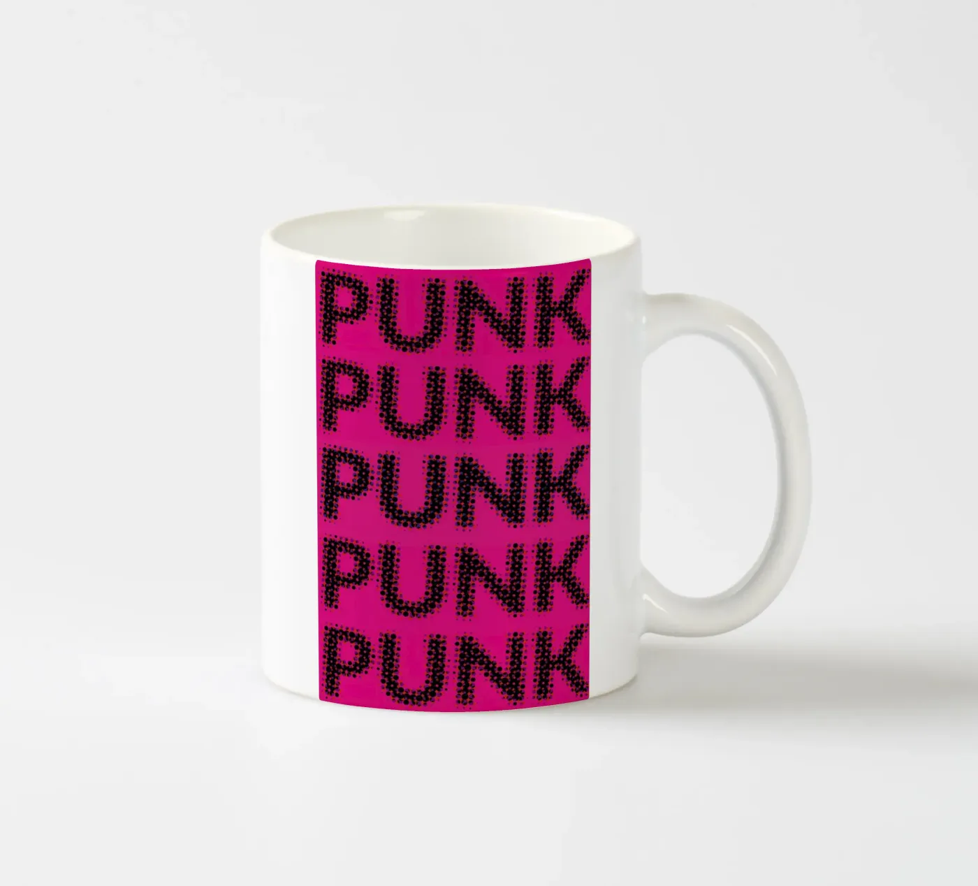 Punk ceramic mug by Shot By Clint